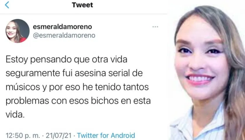 El trino y la secretaria cultura de Galapa, Esmeralda Moreno.