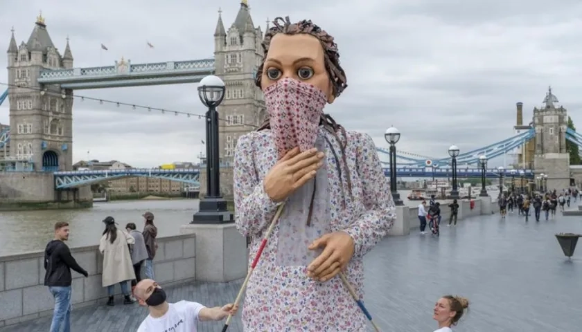 La marioneta "Little Amal".