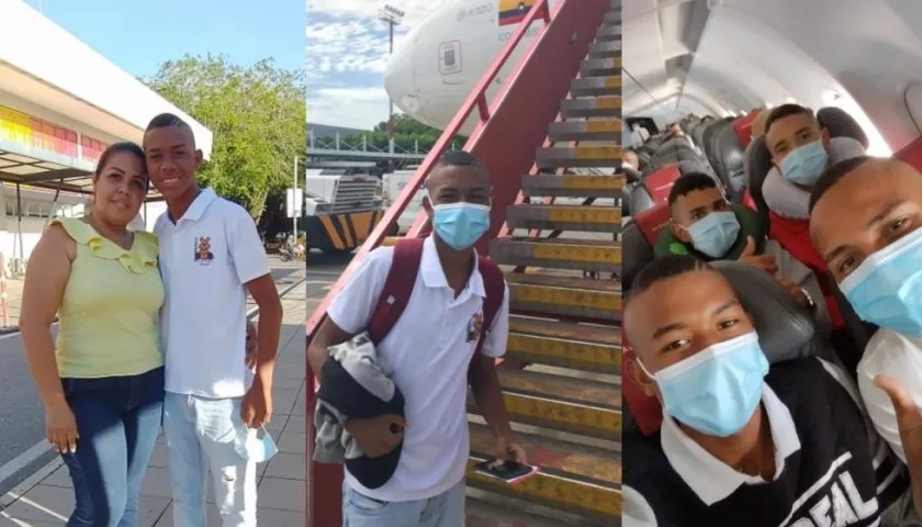 Steven Salazar en su viaje con destino a México. 