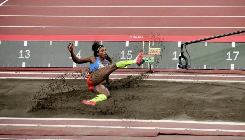 Caterine Ibargüen, atleta colombiana. 