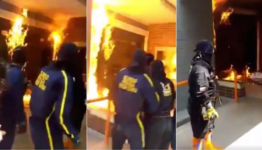 Generalmente las 'protestas pacíficas' en Uniatlántico terminan en vandalismo y destrucción.