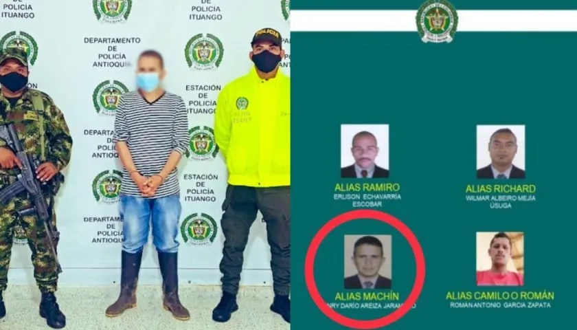 Henry Darío Areiza Jaramillo, alias 'Machín'.