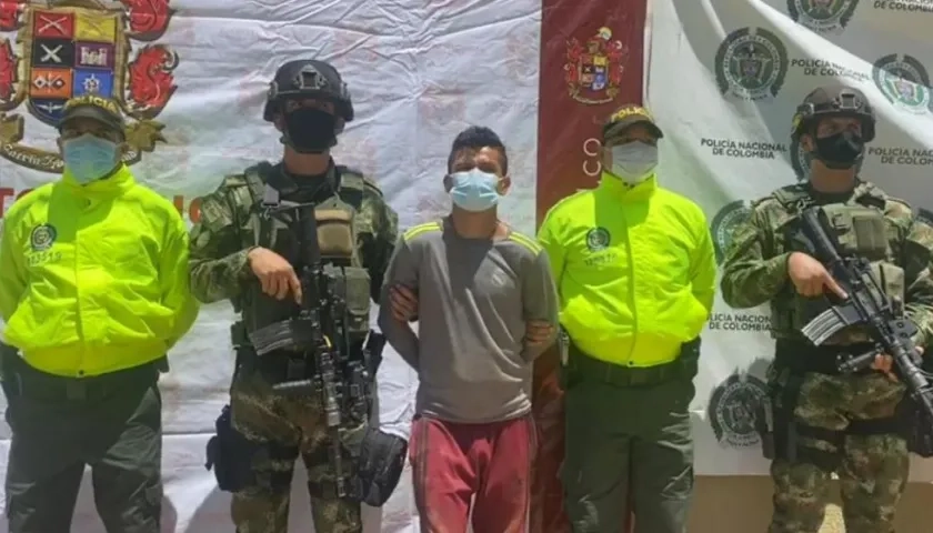 La captura fue realizada por la Policía y el Ejército. 