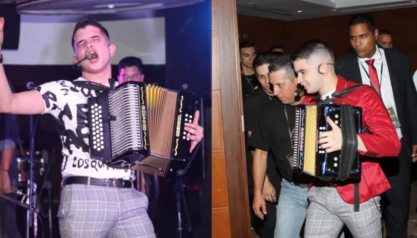 Carlitos Medina, cantante y acordeonero venezolano radicado en Barranquilla.