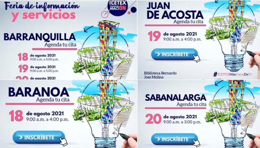 Icetex en cuatro municipios resolverá la inquietud de los jóvenes y padres.