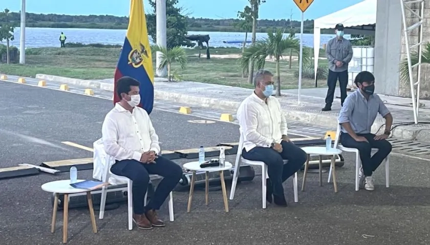 El Presidente Iván Duque durante el acto.