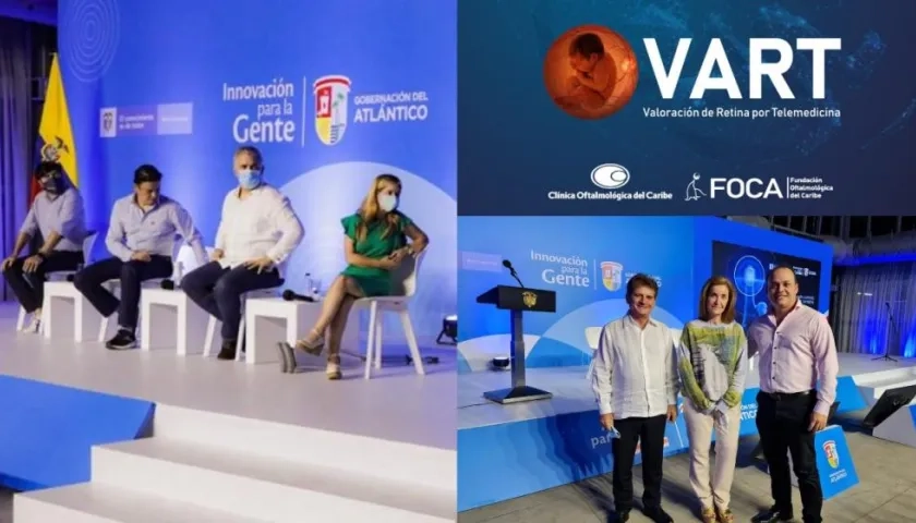 El presidente escuchó la presentación del VART por parte de la Clínica Oftalmológica del Caribe.