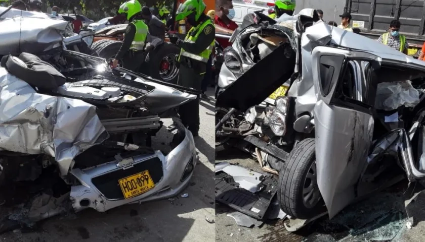 Así quedó el vehículo tras el accidente.