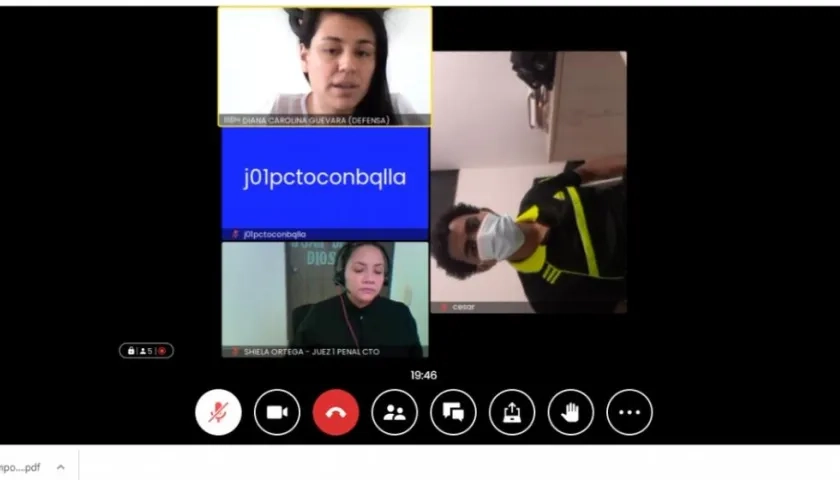 Aspecto de la audiencia en la que alias 'Marquito' fue condenado. 