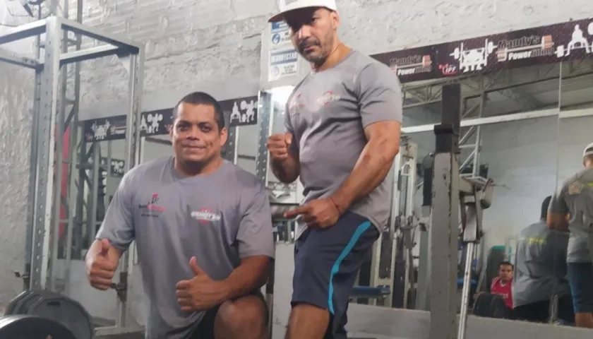 Julio César Rodríguez Contreras y Rodolfo Niño Pantoja, pesistas barranquilleros.