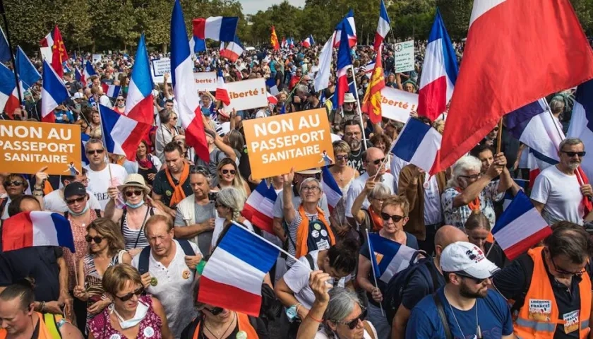 Imagen de la protesta.