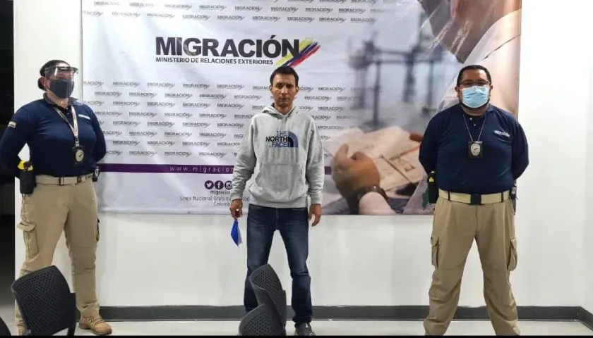 Alias 'El Zarco' en poder de las autoridades colombianas.