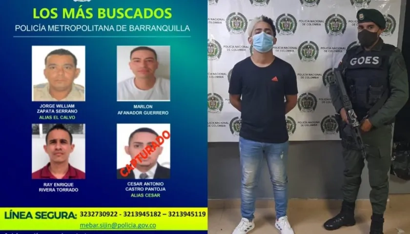 César Castro Pantoja aparecía en el cartel de los más buscados. 