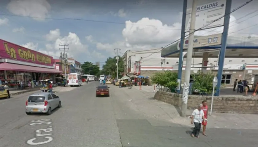 Calle 38 con carrera 36, lugar donde ocurrió el crimen. 