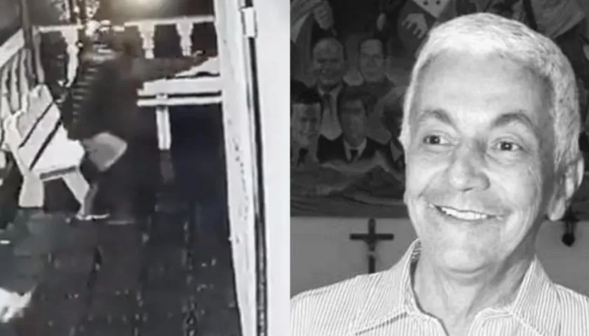 Imagen del ataque a bala y de Marcos Montalvo.