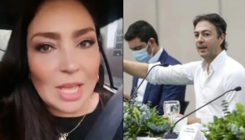 Yaneth Patric y el Alcalde Daniel Quintero Calle.