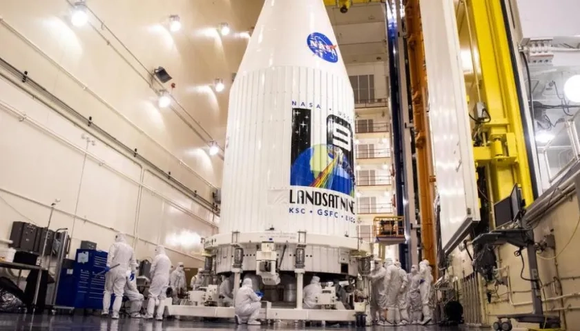 Landsat 9 se lanzará en el cohete Atlas V desde el Space Launch Complex 3 en Vandenberg este 27 de septiembre de 2021.