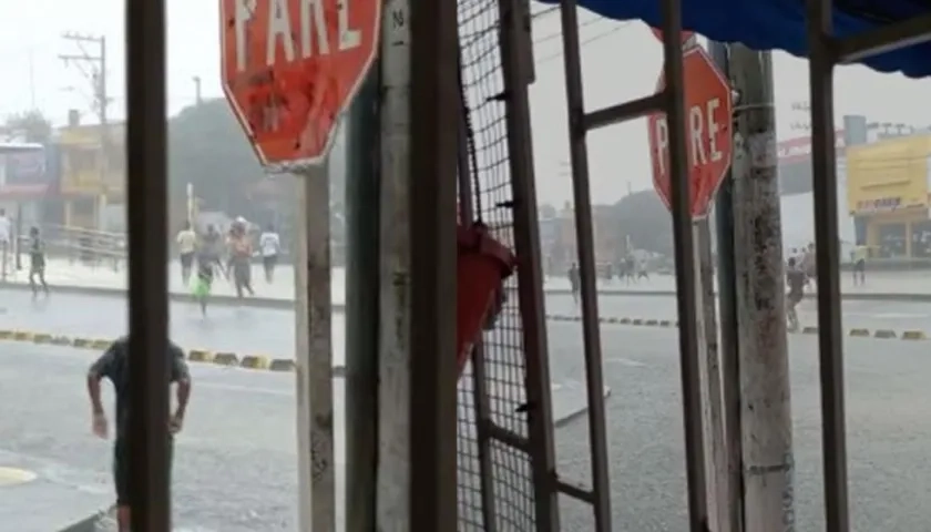 Momento del enfrentamiento.