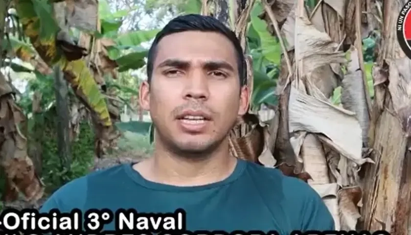 Camilo Andrés Córdoba, suboficial de la Armada en poder del ELN.