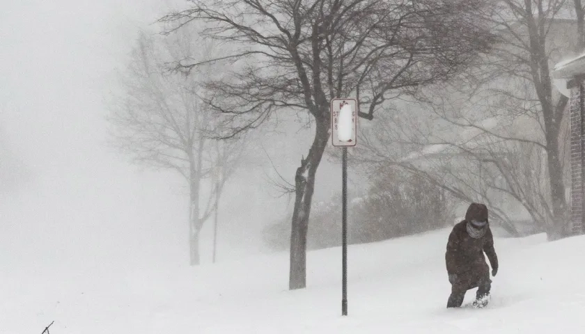 Tormenta de nieve que azota a Estados Unidos.