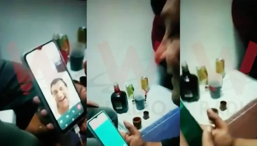 Momento de la videollamada