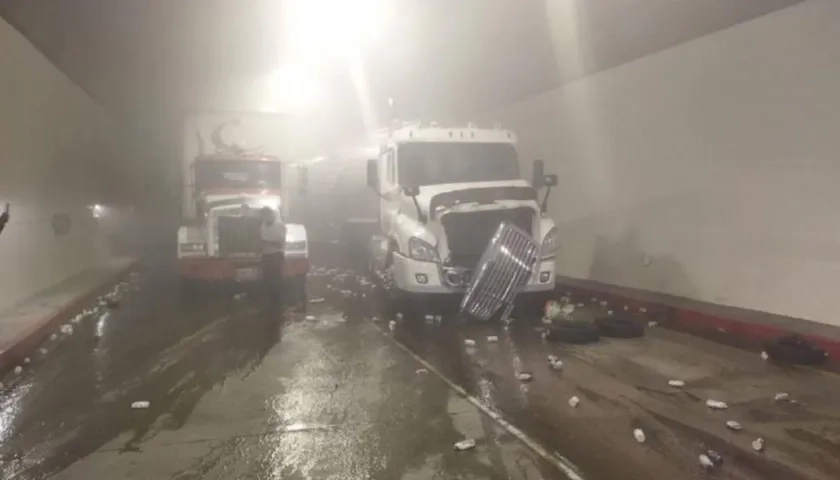 Accidente en el el Túnel Los Nevados