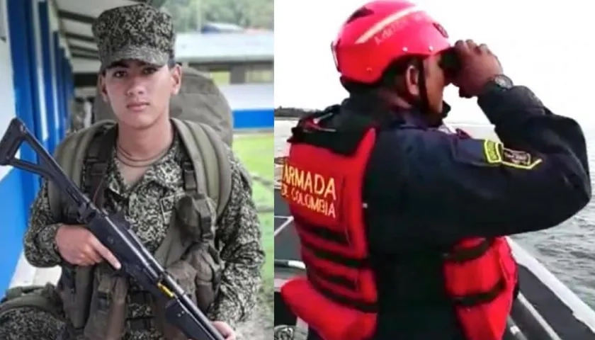 El Infante David Sebastián Miranda Pérez y la Armada cuando realizaba su búsqueda.