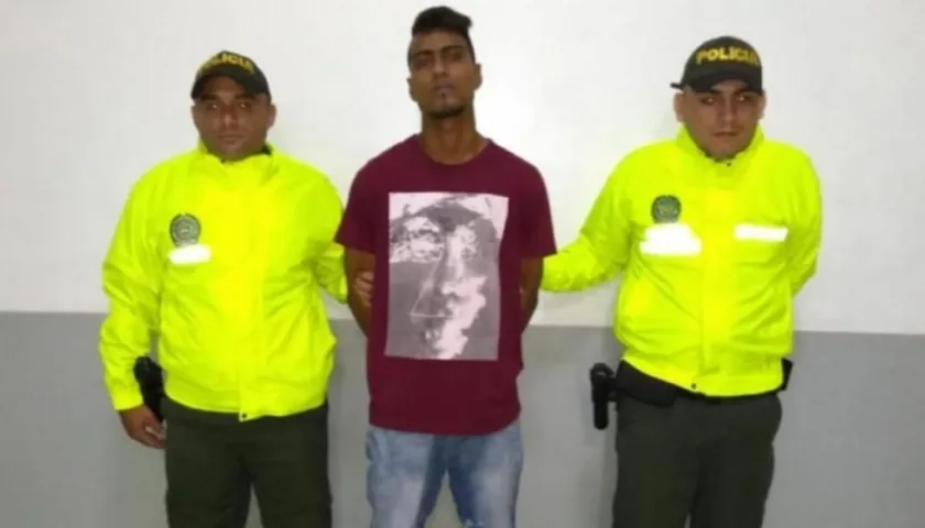 Deibinson Enrique Guette Hernández, alias ‘Makuto’, cuando fue capturado en enero del 2019.
