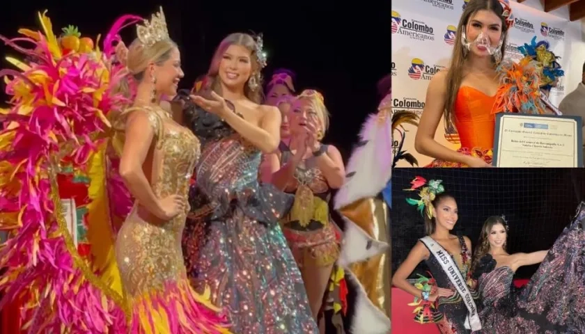 Valeria Charris durante el acto de coronación de los Reyes del Carnaval de Miami Nativa y Andy Ortega.