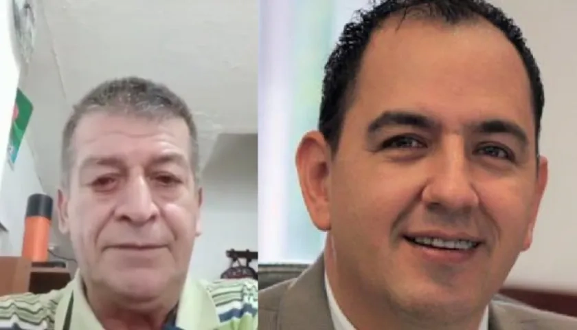 Carlos Jaime Gutiérrez Ibáñez, conductor, y el concejal Julián Osorio.