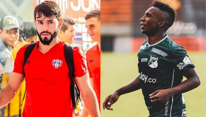 Nicolás Gil, del Unión, y Kevin Velasco, del Cali