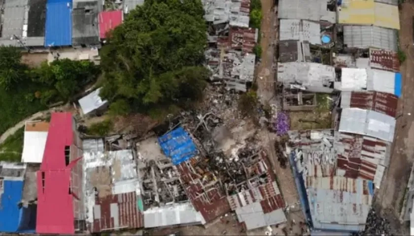 Este es el área de la explosión en Pozo 7.