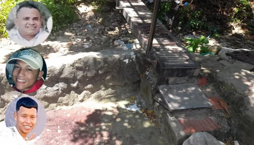 Los tres hombres fueron asesinados en este sector del barrio Villa Katanga. 