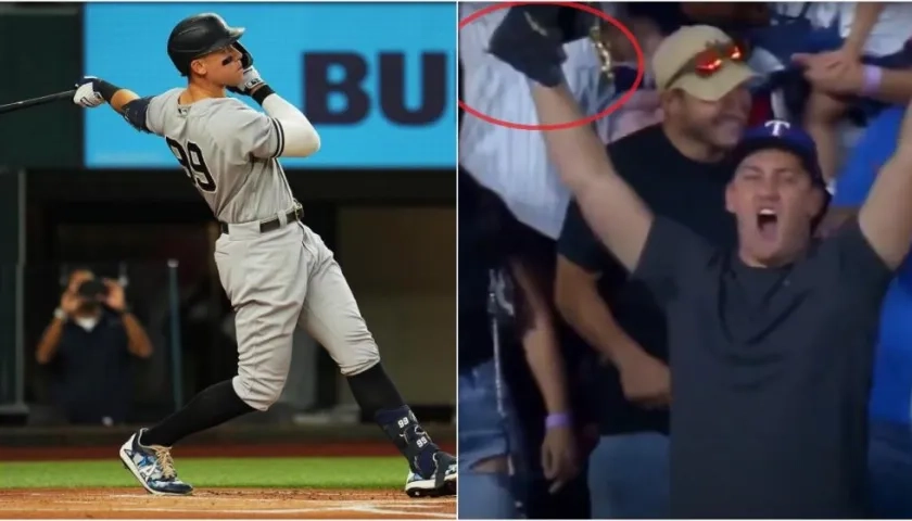 Corey Youmans tras capturar de aire el batazo 62. 