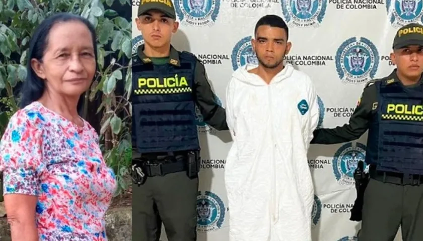 Nelly Margarita Caro y el capturado Jorge Eliécer Caicedo Gómez, 