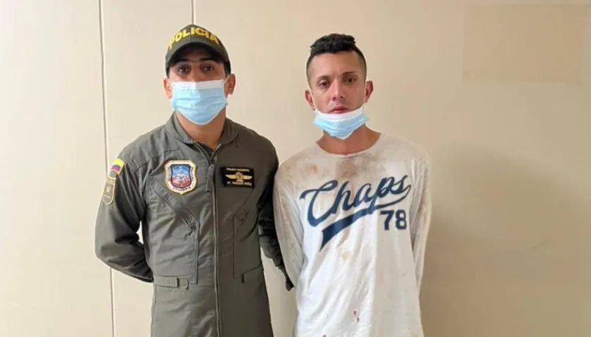 César Andrés Porto Ochoa, tras ser capturado.