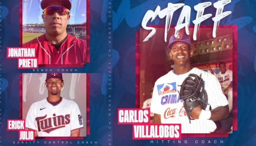 Jonathan Prieto, Erick Julio y Carlos Villalobos integran el staff de Caimanes. 