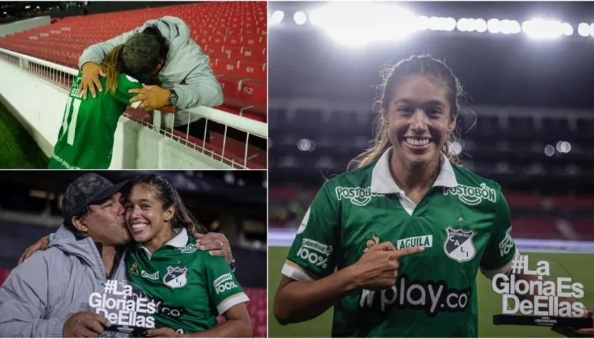 Elexa Bahr con su padre, el guatemalteco Alex Bahr. 