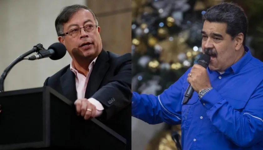 Gustavo Petro y Nicolás Maduro