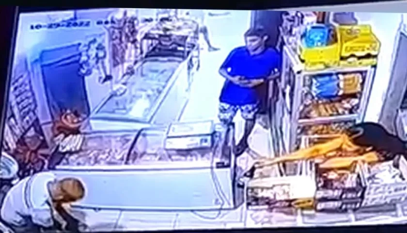 Momento del atentado.