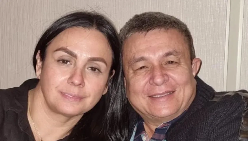 Rosmery Wehedeking y su esposo Luis Miguel Ibáñez Galvis.