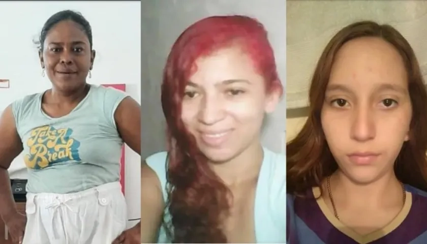 Las tres desaparecidas.