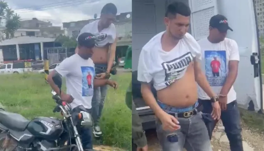 Los capturados por el atraco.