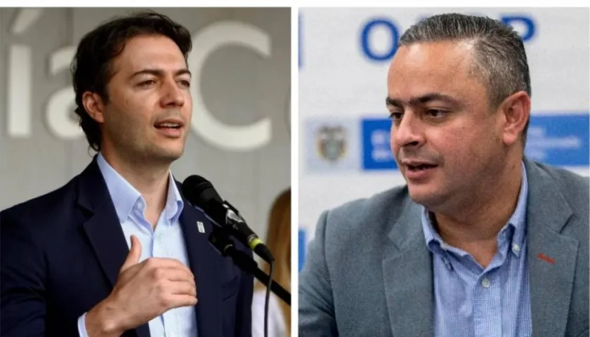 Daniel Quintero, Alcalde de Medellín, y Juan Camilo Restrepo, excomisionado de paz.