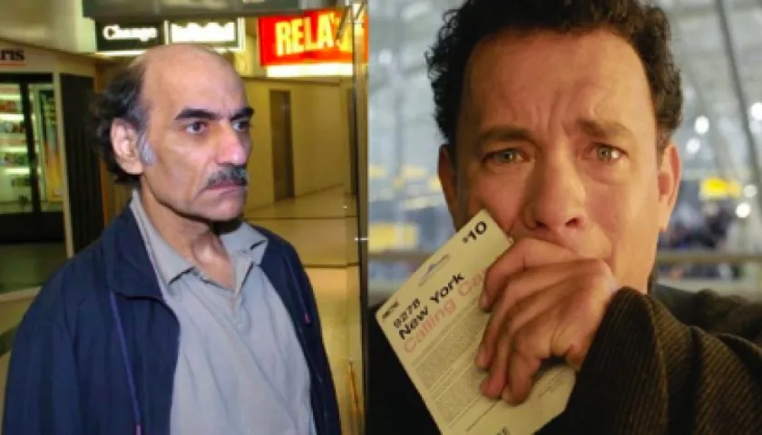 EMehran Karimi Nasseri y Tom Hanks.