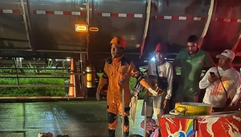 Accidente en Galapa, arrollado vendedor ambulante.