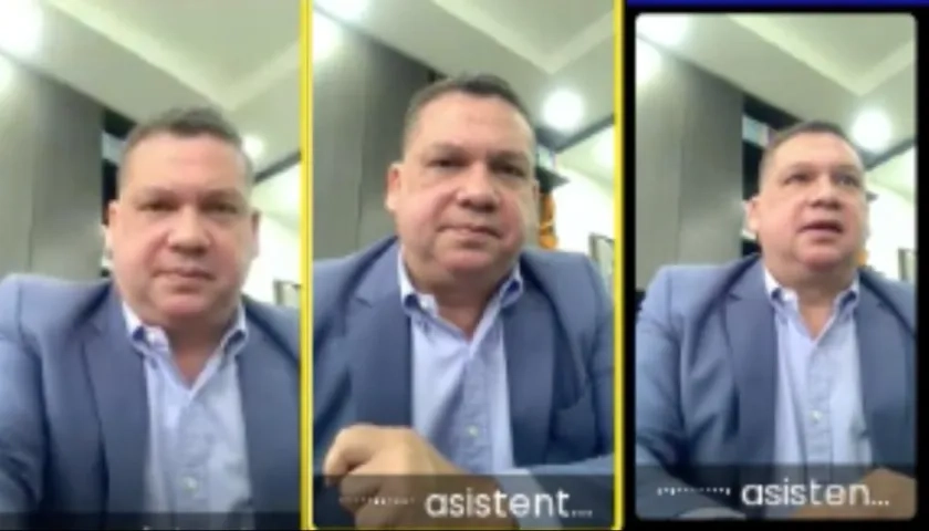 Arcadio Martínez durante la audiencia virtual de formulación de acusación. 