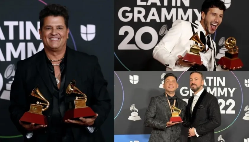 Carlos Vives, Sebastián Yatra y Jean Carlos Centeno.