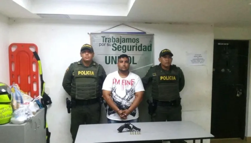 El 'Gordo William' cuando fue capturado por el presunto homicidio de una mujer.