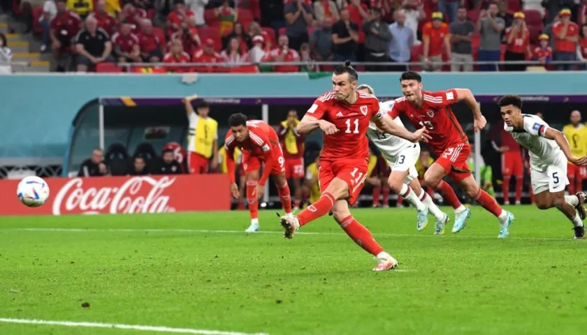 Momento del gol de Bale.